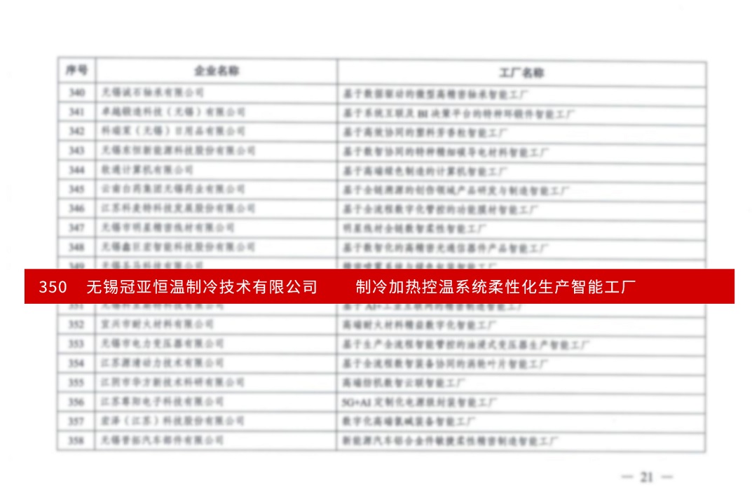 喜报!冠亚恒温入选2026年江苏省先进级智能工厂!-冠亚恒温 喜报!冠亚恒温入选2026年江苏省先进级智能工厂!-冠亚恒温